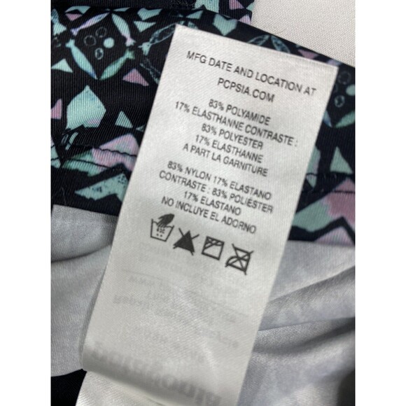 Patagonia Rashguard Top Women Size Medium Black/Green Pink Long Sleeve Nylon - Picture 6 of 10